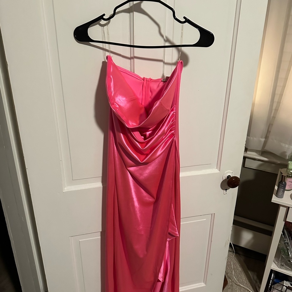 Haute Monde Vibrant Pink Strapless Dress